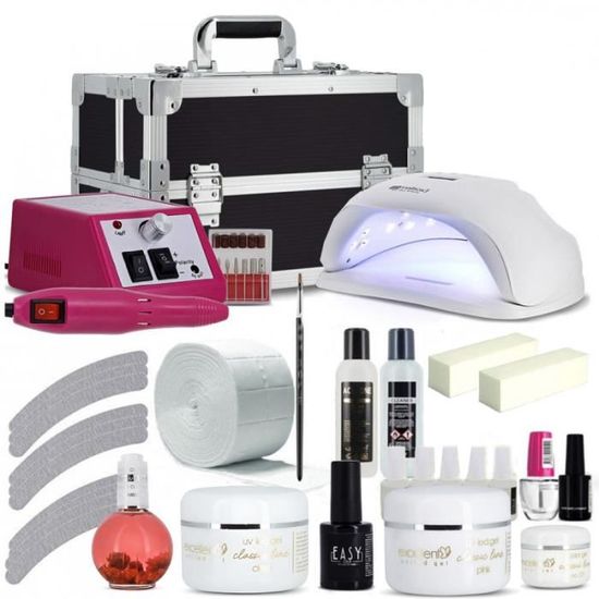 Kit Manucure Professionnel Avec Lampe UV - Pour Vernis Gel, Démarrage Complet