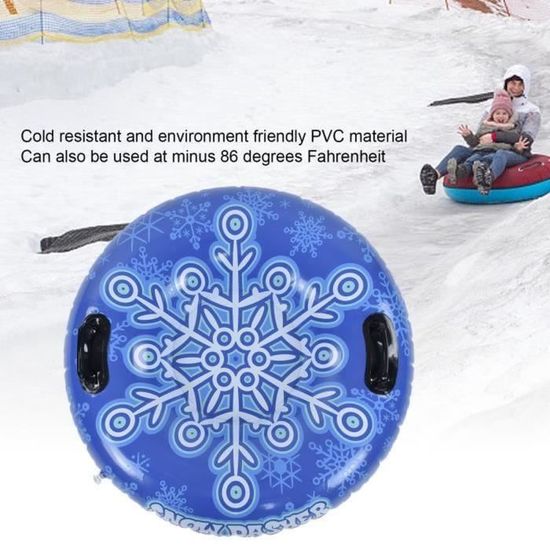 Tube à Neige Gonflable Avec Laisse Remorquable - PVC 7,5 Mm Résistant Au Froid (-25°C) - Pour Glisse Et Sports D'hiver