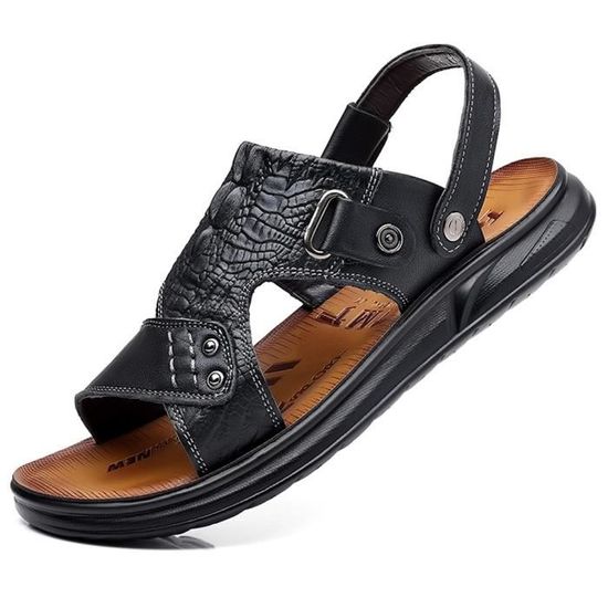 Adoff Sandales En Cuir Faites à La Main, Slip De Haute Qualité