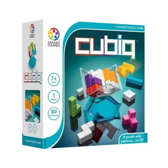 Jeu de société - SMART GAMES - Cubiq - 80 défis - Logique - Perception visuelle