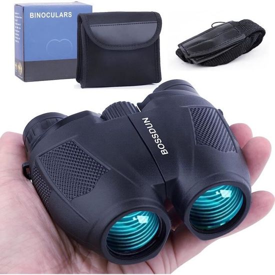 Jumelles compactes adultes 10x25 - professionnelles pliables à faible luminosité