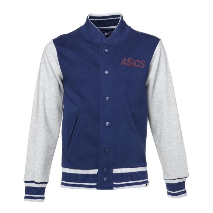 ASICS Veste en sweat College Homme - Bleu et gris