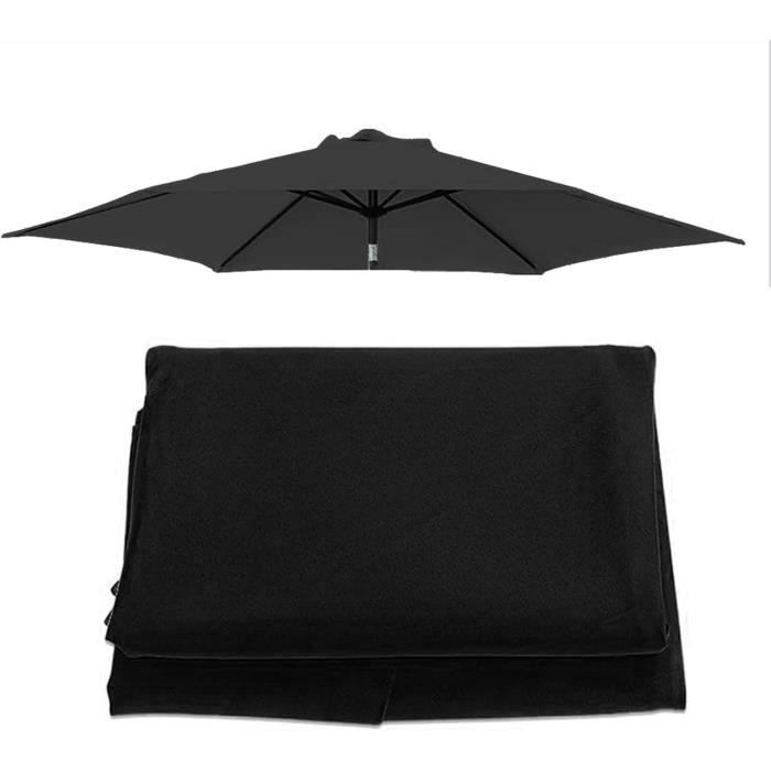 GZDXBF Auvent En Tissu De Rechange Pour Parasol 6/8 Baleines Housse De Rechange 300/270/200CM Tissu De Rechange Pour Parasol De Jardin, Lavable, Rond(Color:Brown,Size:6 Ribs: 2.7m/8.8ft