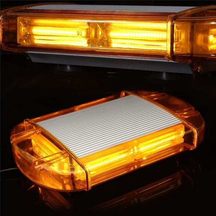 Antom Gyrophare Orange LED stroboscopique clignotantes d'avertissement de lampe stroboscopique avec base magnétique