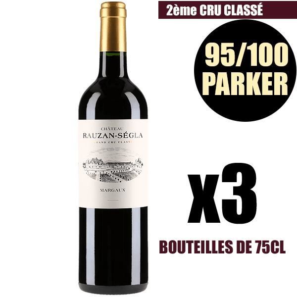 X3 Château Rauzan-Ségla 2010 75 cl AOC Margaux Rouge 2ème Cru Classé Vin Rouge