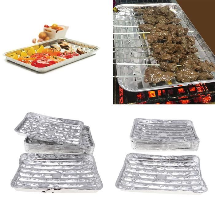 Barquette Plateau BBQ Accessoire Cuisine Moules Jetable Casseroles à Papier Aluminium