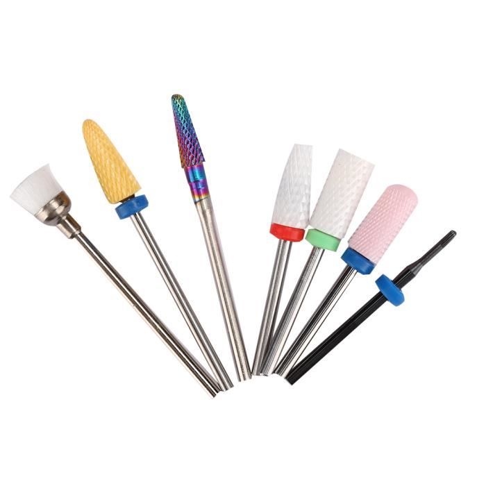 Kit de forets à ongles électriques manucure pédicure accessoire de machine à polir les ongles (7pcs)-YIN-XIS
