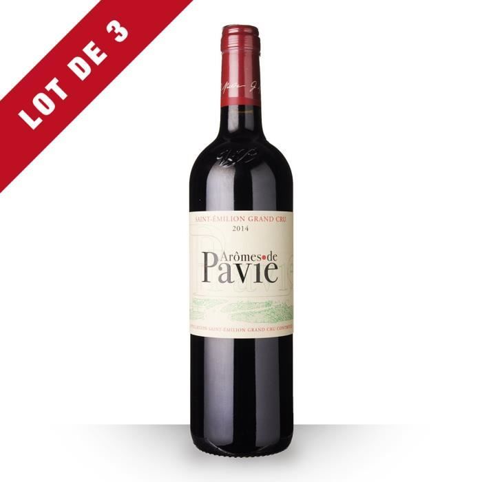 3X Aromes de Pavie 2014 Rouge 75cl AOC Saint-Emilion Grand Cru - Vin Rouge