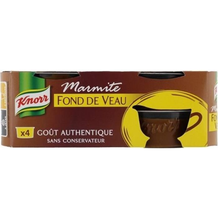 Knorr Marmite Fond de Veau par 4 Marmites 112g (lot de 4)