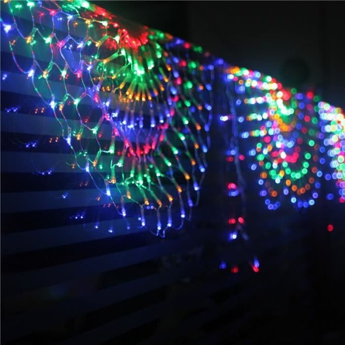3M multicolore 3 paons rideau Net lumières 414 LED fée chaîne décorative guirlande lumi - Modèle: multicolor US 110V - MILEDCB11744