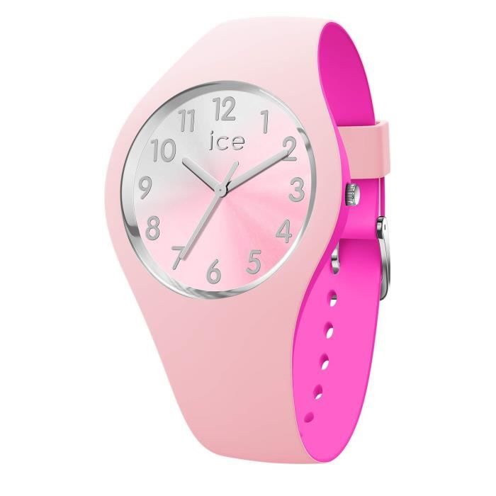 Ice-Watch - ICE duo chic Pink silver - Montre rose pour femme avec bracelet en silicone - 016979 (Small)