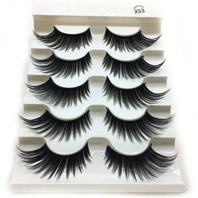 L1649 Nouveauté beauté mode 1 boîte de luxe 3D faux cils moelleux bande cils longue partie naturelle faux cils #4.10*Brossé Chrome