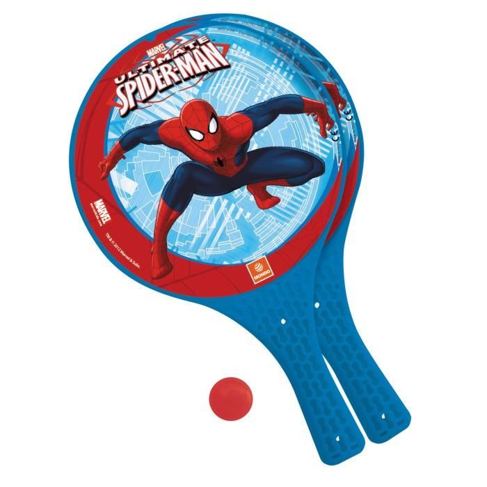 SPIDERMAN 2 Raquettes de plage et balle
