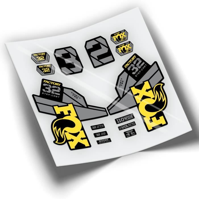DECALS AUTOCOLLANTS FOURCHE FOX FACTORY 32 SC 2021 BICOLORE WP404