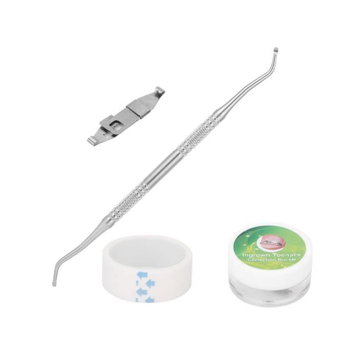 Tbest Correcteur d'ongle incarné 3 pièces correcteur d'ongle incarné traitement paronychie correction des ongles boucle de ruban