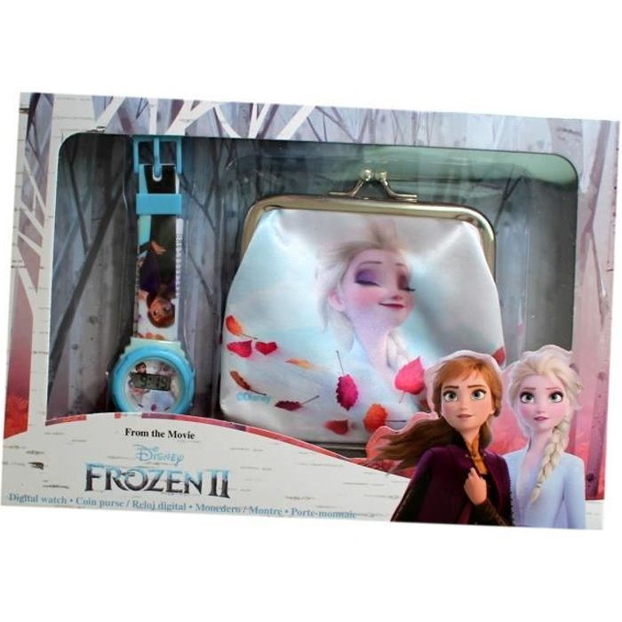 Montre Fille Disney la reine des neiges Elsa et Anna Frozen avec Porte Monnaie