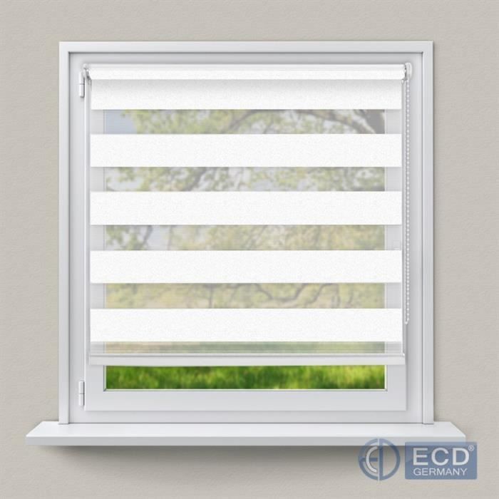ECD Germany Store Duo 100x150 cm - Store Double Bande - Store Occultant Et Protection Solaire - Sans