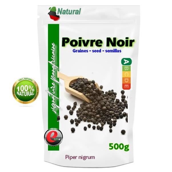 Poivre noir en grains 500g - Signature panafricaine