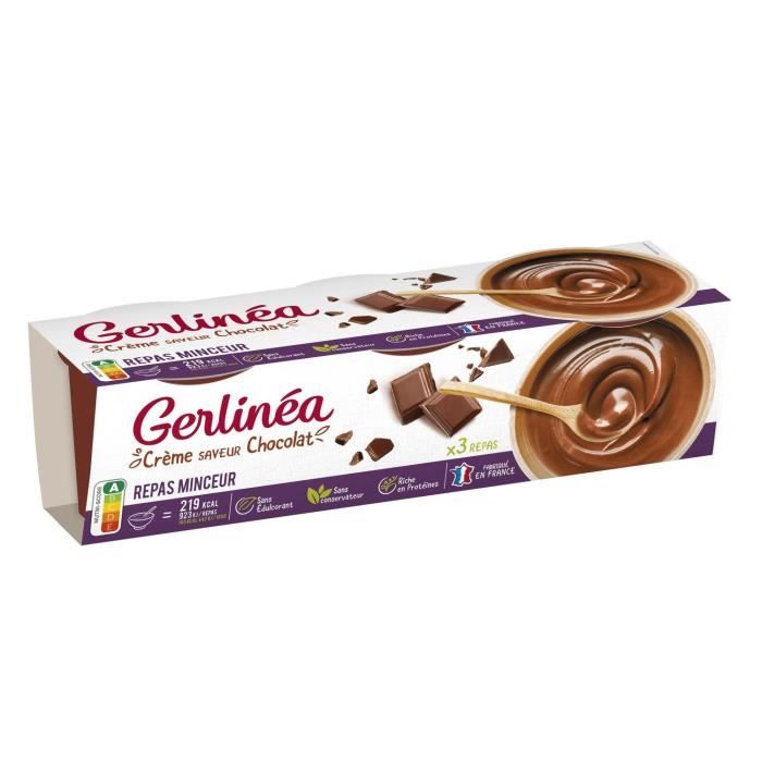 Coupelles creme chocolat pack de 3x210G Gerlinéa