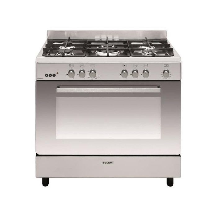 CUISINIÈRE E-COOKER 90 X 60 CM INOX - FOUR GAZ CATALYSE 109 L - GRIL ÉL GLEM - GE960CMIX2