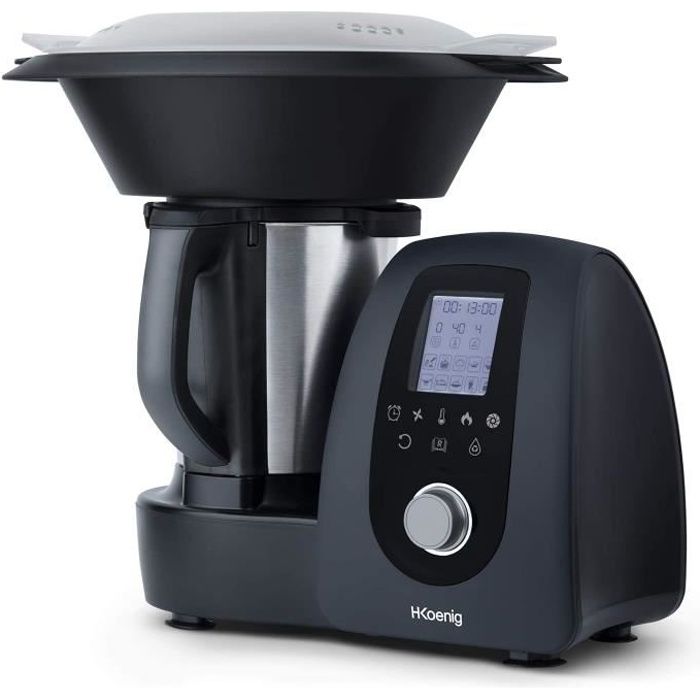 H.Koenig Robot Cuiseur Multifonctions 2L HK8 Intelligent Professionnel 1000W, 30+ Fonctions de Cuisson, Turbo 10 Vitesses