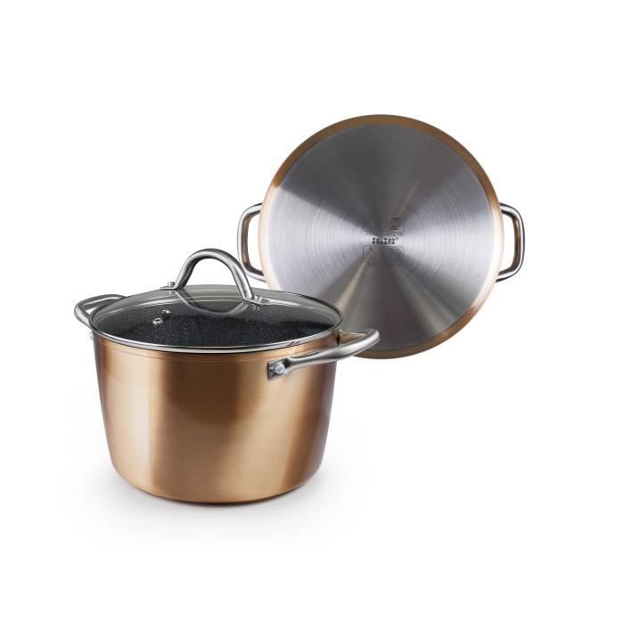 MARMITE AVEC COUVERCLE NATURA COPPER 24 CM