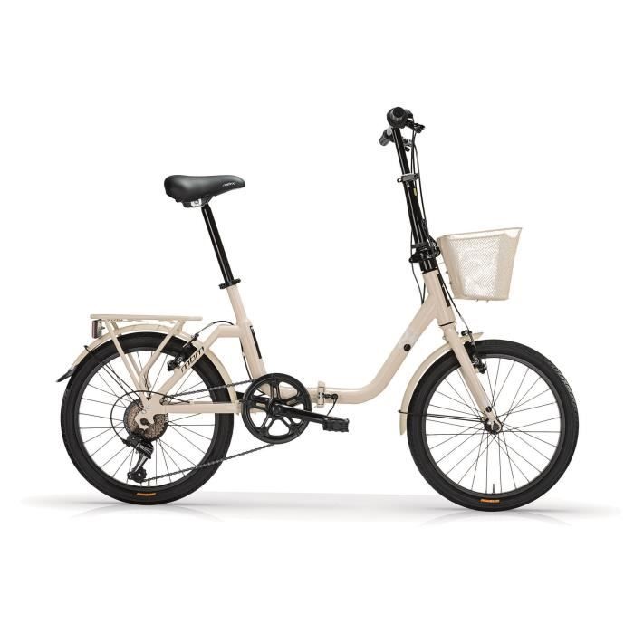 MBM Vélo pliable Kangaroo 20 pouces 35 cm Unisexe 6SP V-Brake Crème