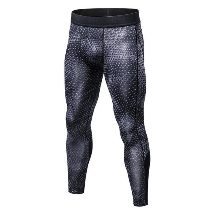 Pantalon de Sport Homme Legging de Compression Fitness Musculation Stretch Séchage Rapide