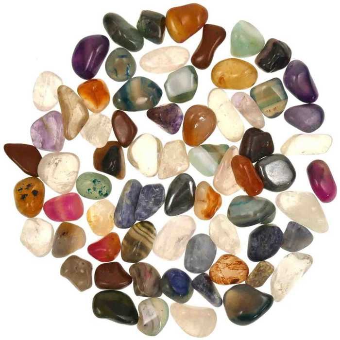 Naturosphère - Lot de pierres roulées - Mélange Brésil - 1.5 à 2 cm - 800 g
