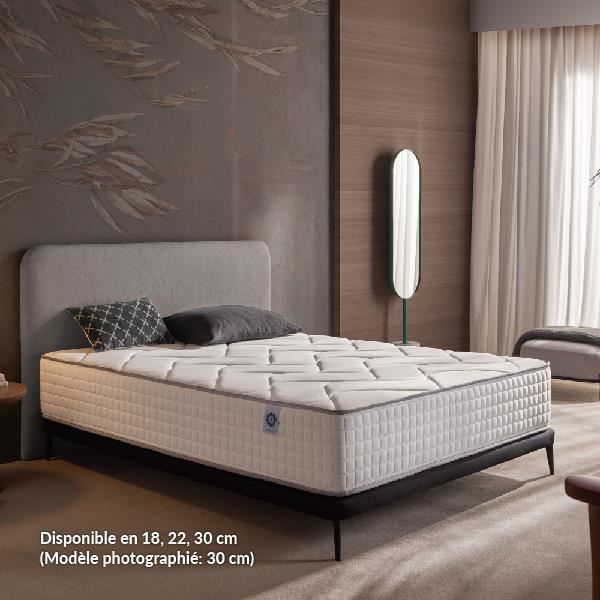 Matelas MEMORY S 18 70x200 Cm - Mousse Mémoire de Forme Adaptative - Ergonomique 7 Zones de Confort - Réversible Été/Hiver