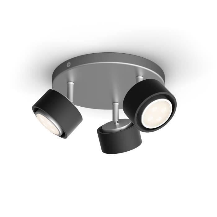 Philips myLiving 5065330P0, Surfaced lighting spot, 3 ampoule(s), LED, 4,3 W, 1290 lm, Noir