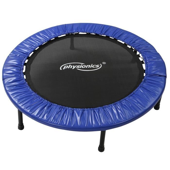 Physionics® Mini Trampoline de Fitness - Diamètre Ø114cm, Pieds Antidérapants, Usage Intérieur/Extérieur - Trampoline de Gymnastique