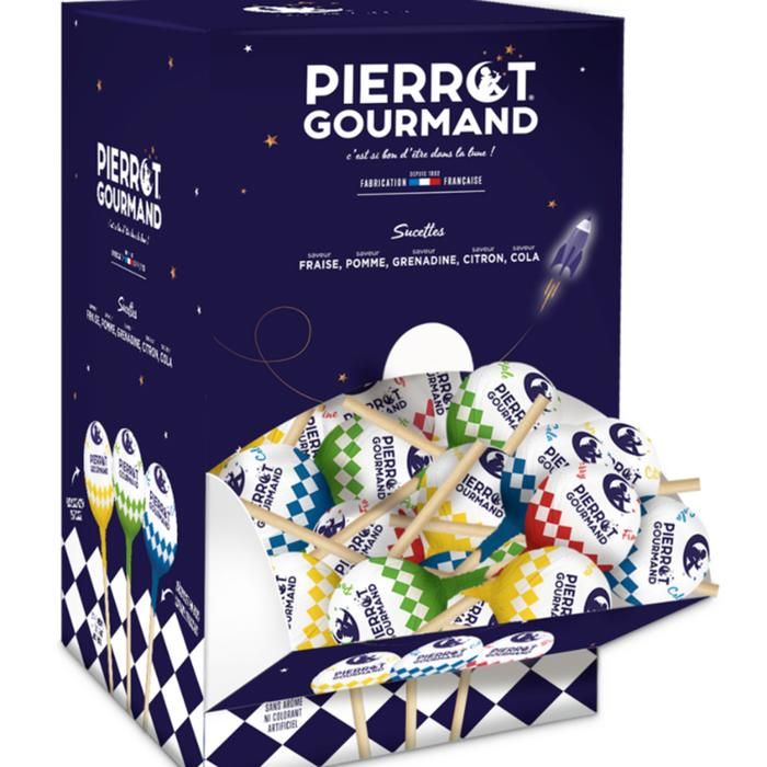 Sucettes Pierrot Gourmand Boules, Boite De 150
