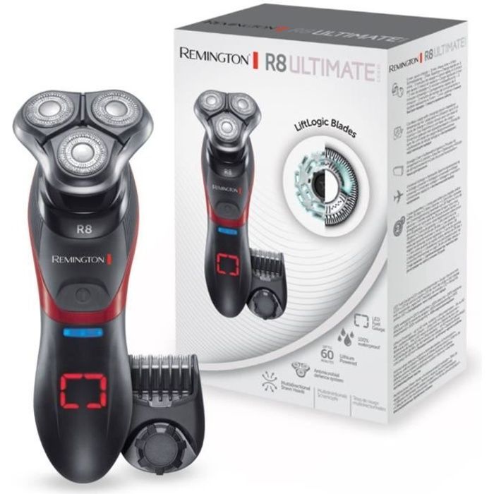 Remington XR1550 Rasoir Electrique Rotatif Ultimate, Tondeuse Barbe Etanche, Rasage Précis, Système Antimicrobien