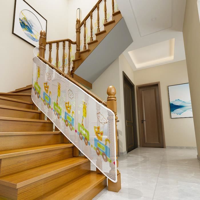 Filet de Protection Balcon pour Bébé et Enfant, Filet de Sécurité pour Balcon et Escalier, Solide et robuste - 300*77cm