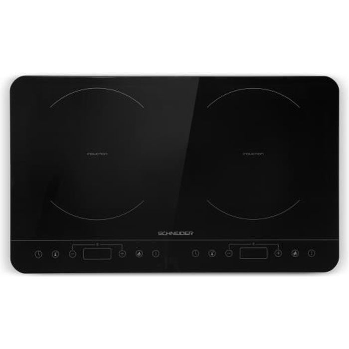 SCHNEIDER SCIH82B Plaque de cuisson posable 2 Inductions