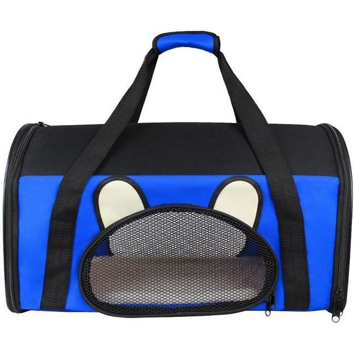 Sac pour Chats et Chiens, Sac de Transport pour Animaux, 50 x 31 x 29 cm, Bleu, Matériau: Mesh material, Polyester