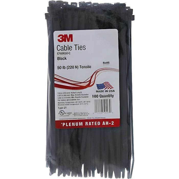 Colliers de Serrage pour Extérieur Scotchflex 3M FS 160 CWC C-C 4,5mm x 160 mm Noir
