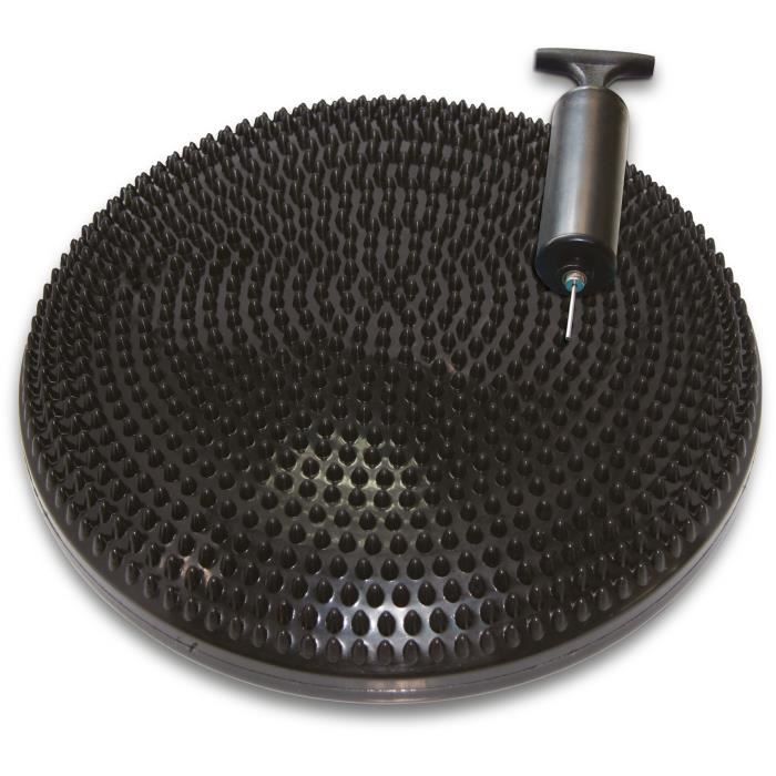 TUNTURI Coussin d'équilibre air stepper yoga gymnastique noir