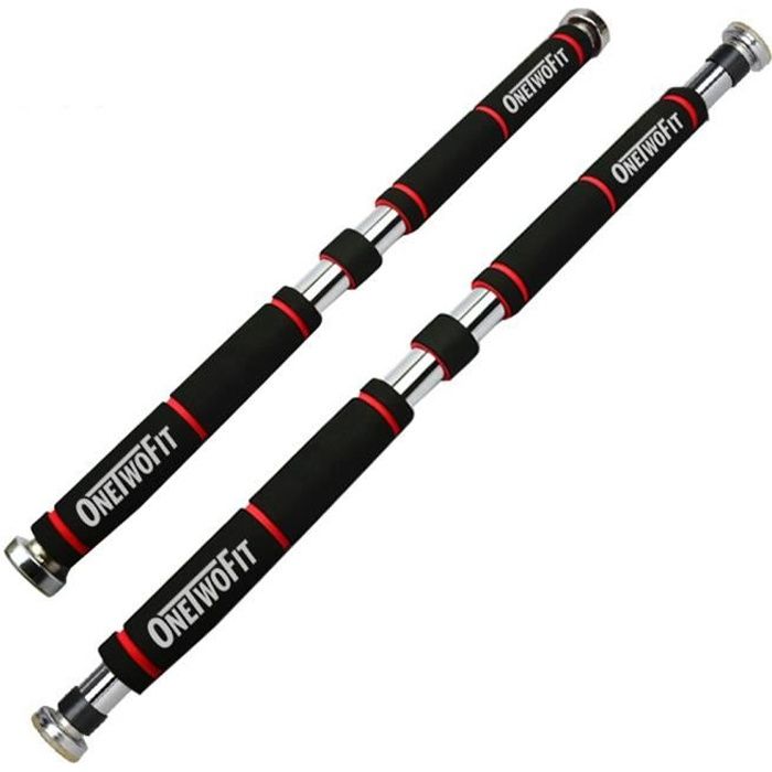 OneTwoFit Barre de Traction de Porte Gym Barre Horizontale de Porte de Gym Exercice Fitness HK664