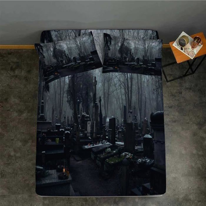 Homewish Drap Housse Gaming Garçon 90x190 Cm + Taie - Néon Géométrique Noir Rouge - Housse Matelas Ado Gamer 1 Personne Tendance