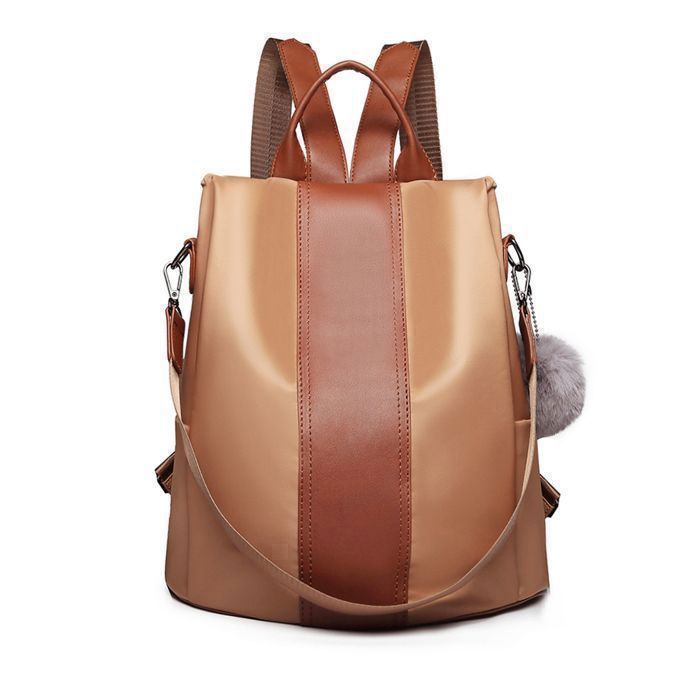 Sac à Dos - MISS LULU - Grande Capacité - Antivol (fermeture arrière) - Nylon & Cuir PU - Bandoulière amovible