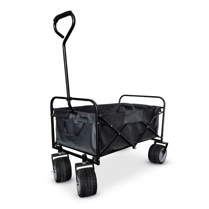Chariot de Transport Pliable avec Freins 135L 120KG, Chariot de Plage Chariot de Transport Pliable avec Freins 135L 120KG, Chariot de Plage