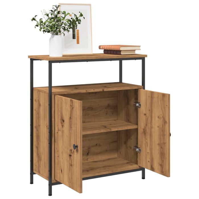 vidaXL Buffet chêne artisanal 70x30x80 cm bois dingénierie 857473