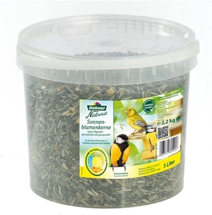 Comparer les prix de Natura Premium Nourriture Pour Oiseaux Sauvages,Graines De Tournesol Non Décortiquées,En Seau,5 Kg