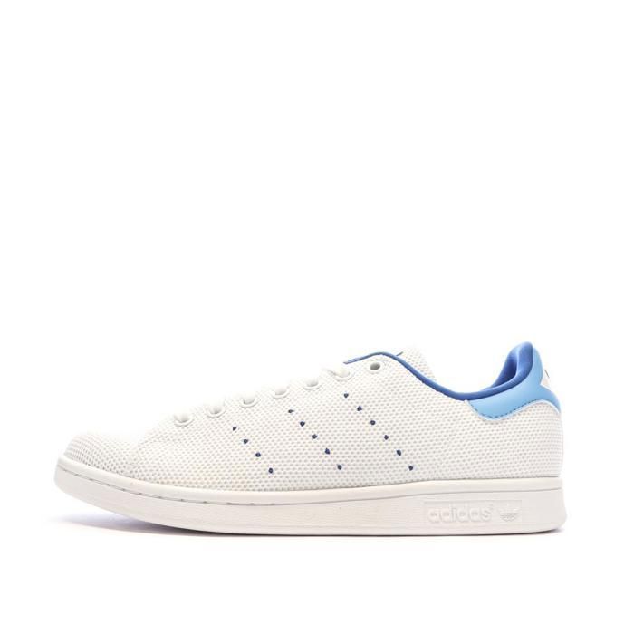Adidas Baskets Blanches/Bleu Homme Adidas Stan Smith ID3115