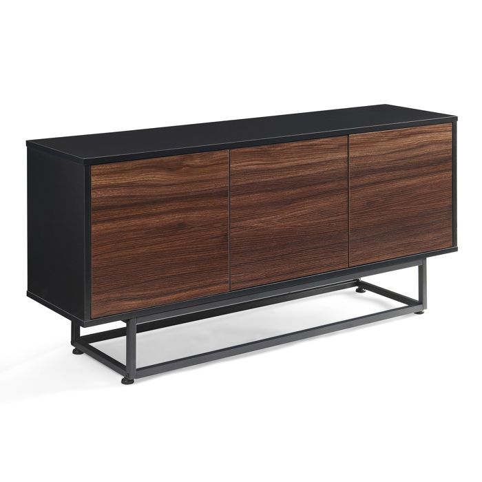 Commode Boxholm 120 x 30 x 55 cm noir effet noyer Commode Boxholm 120 x 30 x 55 cm noir effet noyer