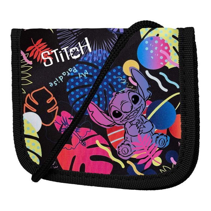 Kiwistar Pochette Tour De Cou Enfants Personnalisée 13 X 10 Cm - Porte-Monnaie Bleu Clair Chat Avec Cœur - Prénom Inclus