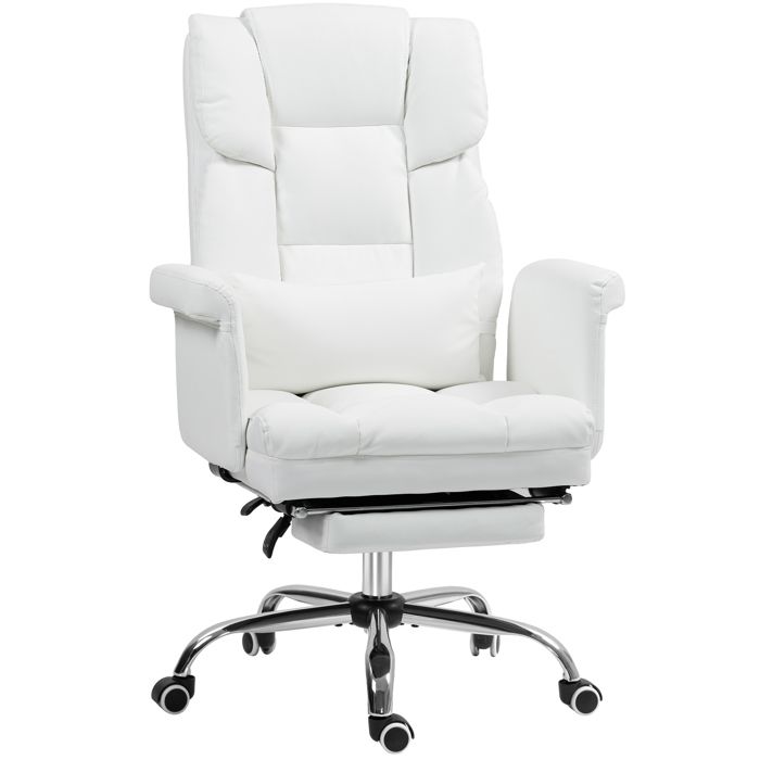 Chaise de bureau ergonomique - BLOSSOM - Inclinable - Coussin lombaire - Repose-pieds - Hauteur 48-56 cm Chaise de bureau ergonomique - BLOSSOM - Inclinable - Coussin lombaire - Repose-pieds - Hauteur 48-56 cm