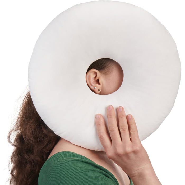 Oreiller avec trou soulage douleur oreilles rembourrage réglable dormir sur le côté Label